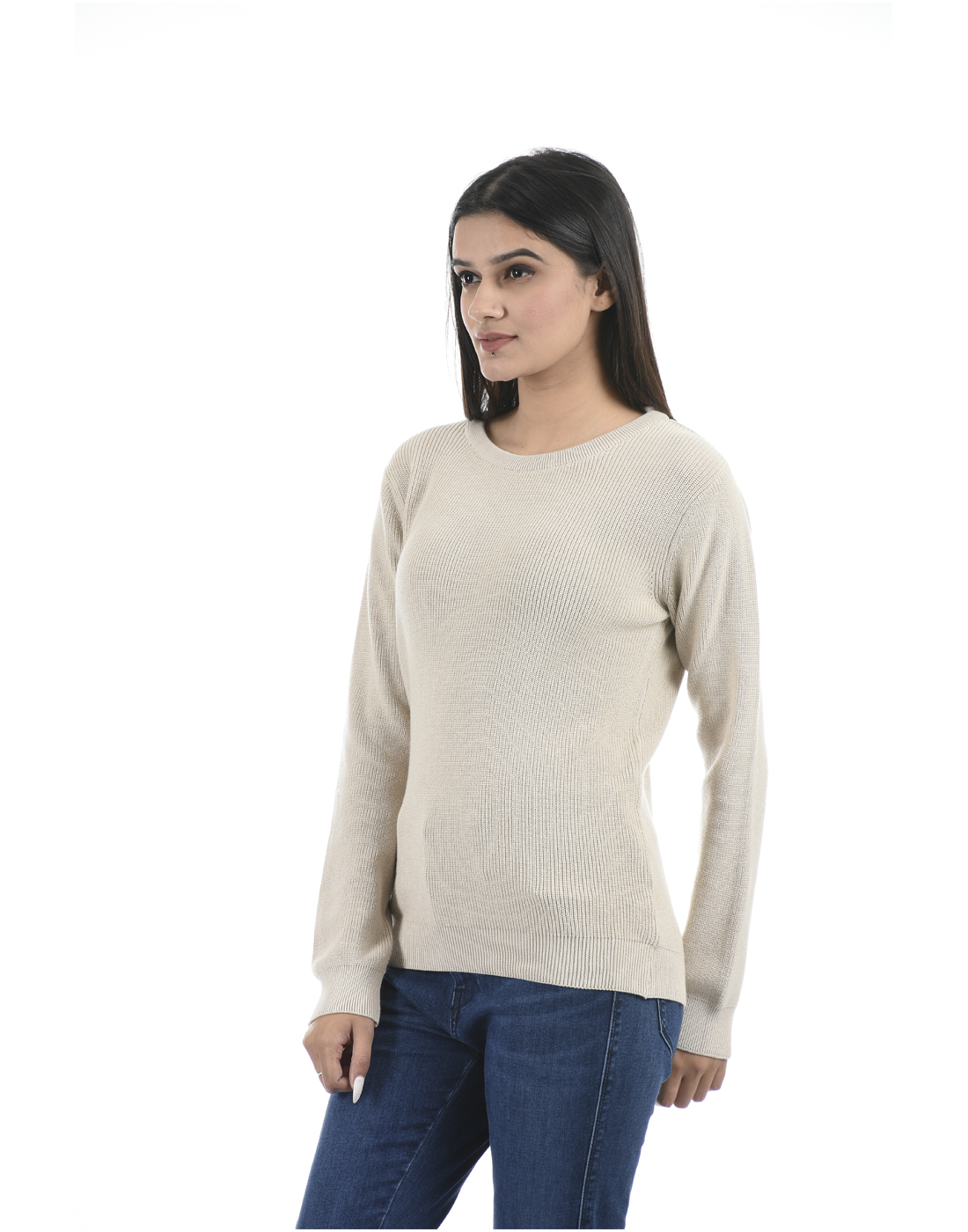 Portobello Wome Casual Wear Beige Sweater